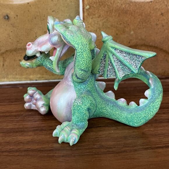 Franklin Mint Mood Dragon “Lucky” Green Gem Limited Edition Figurine - Picture 6 of 8